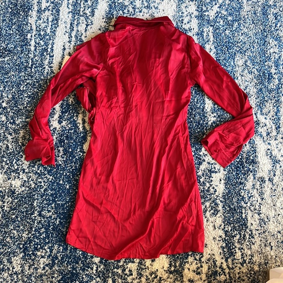 superdown Sophie Draped Mini Dress in Red Medium - Picture 8 of 8